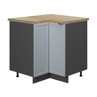 Vicco Mobile ad angolo cucina Fame-Line, Blu-grigio chiaro, 80.5 cm, pl Rovere