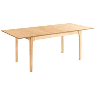 Beliani Beliani - Mesa De Comedor Extensible Dise&ntilde;o Moderno 160/200 X 90 Cm Chapa De Madera De Fresno Claro Delmas