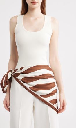 Lele Sadoughi Zebra Scarf in Walnut at Nordstrom