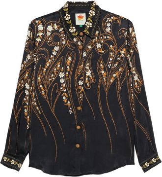 Farm Rio Camicia a fiori - Nero