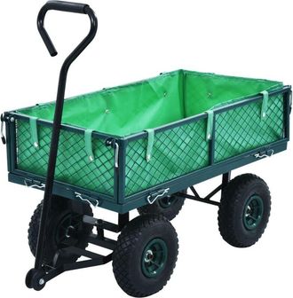 vidaXL Carrito De Mano De Jard&iacute;n Verde 250 Kg Vidaxl