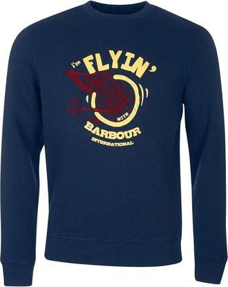Barbour Duke Sweater - Heren - Sweatshirts - Blauw - L - Katoen - Hoodies & sweatvesten