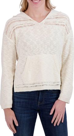 Lucky Brand Baja Knit Sweater Hoodie in Natural Combo at Nordstrom Rack, Size X-Large
