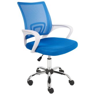 Beliani Beliani - Silla De Oficina Escritorio Giratoria Con Altura Regulable Azul Solid