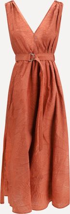 Brunello Cucinelli Abito midi con motivo floreale Woman L