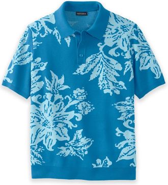 Paul Fredrick Cotton Three Button Polo