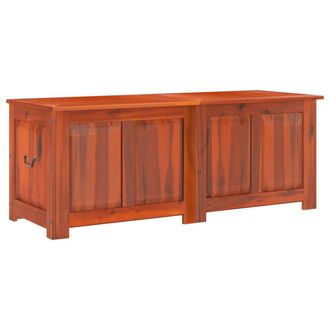 vidaXL Ba&uacute;l De Almacenamiento Con Tapa Madera Maciza De Acacia Marr&oacute;n Vidaxl