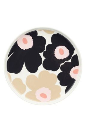 Marimekko Oiva Unikko Plate in White at Nordstrom, Size One Size Oz