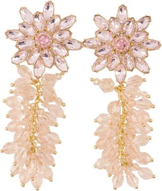 Self Portrait Womens Cluster Flower Earrings Self Portrait Metal Pink Jewelry-Watches
