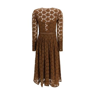 Max Mara Womens Brown Polyamide Casual Dress