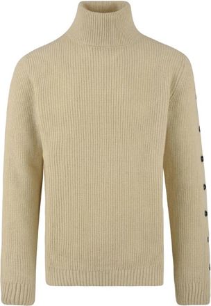 Daniele Alessandrini Gebreide trui met coltrui - Heren - Coltruien - Beige - L - Truien & Vesten