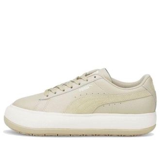 Puma (WMNS) PUMA Suede Mayu Tonal Low Tops Casual Skateboarding Shoes Khaki 384870-02