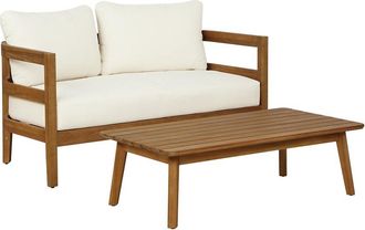 Linon Breton Outdoor Loveseat & Table