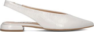 Notre-V Witte Slingbacks met Puntneus - Dames - Ballerinas - Wit - 39 EU - Leer - Schoenen