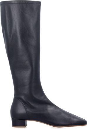 by FAR Black Edie Knee-High Lambskin Boots