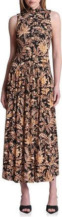 Avec Les Filles Paisley Floral Sleeveless Knit Dress in Midnight Flowers at Nordstrom, Size 14