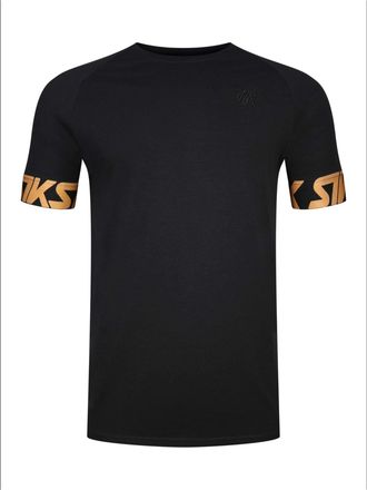 Siksilk T-Shirt SIKSILK Siksilk T-Shirt Dynamic, Herren, Gr. XL, schwarz, Obermaterial: 95% Baumwolle CO. 5% Elasthan EL., Shirts T-Shirt