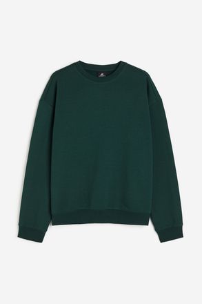 H&M Sweatshirt in Loose Fit - Dunkelgr&uuml;n