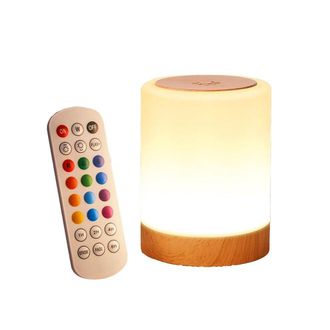 OEM L&aacute;mpara De Noche Para Habitaci&oacute;n Infantil, L&aacute;mpara Led T&aacute;ctil De Mesita De Noche Con Mando A Distancia, 13 Colores Cambiantes, Port&aacute;til Y Recargable P