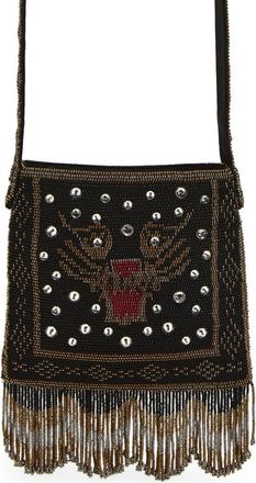 Valentino Garavani Small Nellc&ocirc;te Le Chat Beaded Crossbody Bag in Black Multi at Nordstrom
