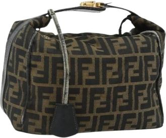 Fendi Pre-owned Handbags, female, Brown, Size: ONE SIZE Pre-owned Zucca Canvas Hand Bag