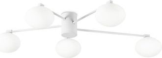 Ideal Lux Ideal Lux - Plafoniera Moderna Hermes Metallo Bianco 5 Luci G9 28W 3000K Ip20