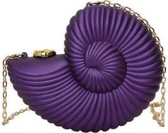 Generic NYSDM Fashion Lipstick Bag Ladies Gold Conch Dinner Acrylic Super Mini Crossbody Women Cute Fun Creative Handbag