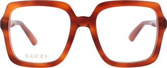 Gucci Demo Square Ladies Eyeglasses GG1318O 002 55