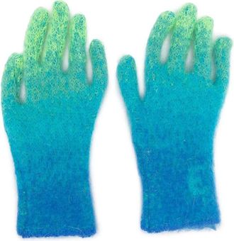 ERL Gebreide Handschoenen met Gradi&euml;nt - Heren - Handschoenen - Blauw - M - Accessoires
