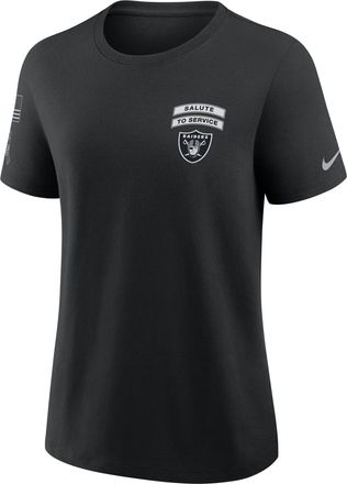 Nike Las Vegas Raiders Salute to Service Nike Womens NFL T-Shirt in Black | 01K900AA2Q-8HF