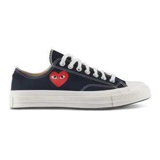 Comme Des Gar&ccedil;ons Sneakers, male, Black, Size: 6 1/2 US Chuck Taylor 70 Small Red Heart Low Top