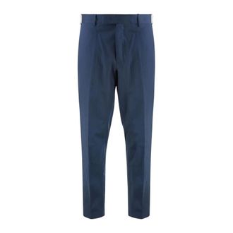PT01 Pantalones de Vestir de Corte Cl&aacute;sico - Trousers - Hombre - Azul - 2XL