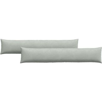 vidaXL Cojines De Sof&aacute; 2 Pcs Gris Claro 200 X 40 Cm Tela De Pana Vidaxl