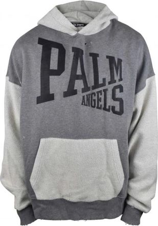 Palm Angels College Hoodie - Heren - Hoodies - Grijs - L - Katoen - Hoodies & sweatvesten