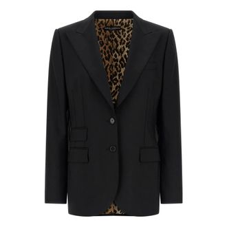 Dolce & Gabbana Dames, Jassen, Zwart, Maat: XL Wol