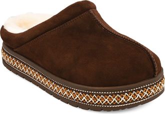 Mia Villas Faux Shearling Clog in Chocolate at Nordstrom, Size 7.5