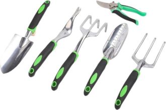 OEM Herramientas De Jardiner&iacute;a - Aleaci&oacute;n De Aluminio - Mango Antideslizante De Goma - Para Desmalezar Plantar Y Cavar - Pack De 6 Unidades