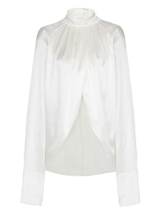 Balmain Blusa drappeggiata - Bianco