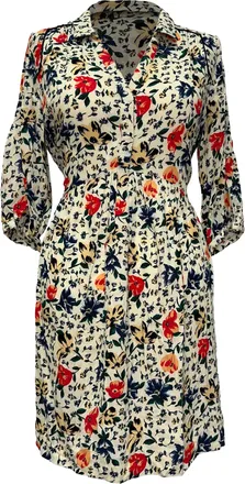BA&SH Ba & Sh Floral-Print Midi Dress in Multicolor Viscose