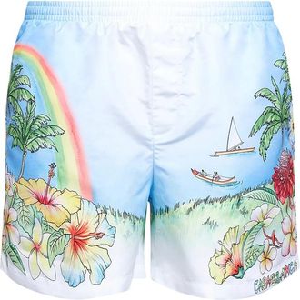 Casablanca Aloha-print Multicolour Shorts