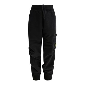 Stone Island Cotton Joggers - male - Stone Island - Sweatpants - Black - 8 Y - Kids