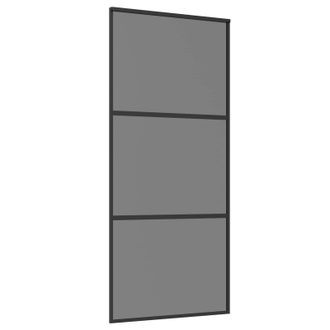 vidaXL Puerta Corredera 90 X 205 Cm Cristal Templado Y Aluminio Vidaxl
