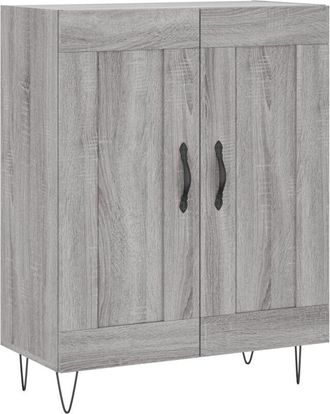 vidaXL Vidaxl - Aparador de madera de ingeniería gris Sonoma 69,5x34x90 cm