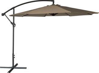 Happy Garden Sombrilla redonda excéntrica 3,50m de acero y lona color topo