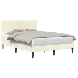 vidaXL Struttura Del Letto Crema 120 X 190 Cm Tessuto In Cords Vidaxl