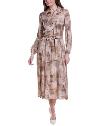 PESERICO Tie Waist Shirtdress