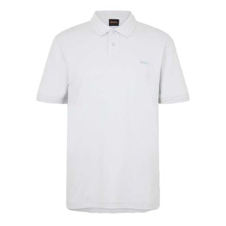 HUGO BOSS Heren Interlock Korte Mouwen Polo Shirt (Lichtgrijs/Pastelgrijs)