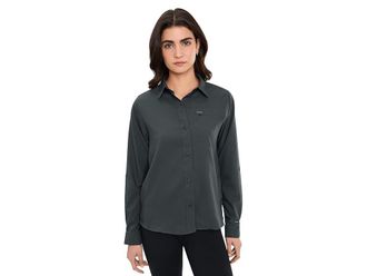 Columbia Silver Ridge Utilitytm II Long Sleeve Shirt Womens Clothing Shark : 2XL, Polyester