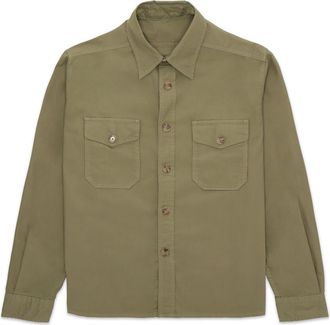Fortela Kenny Twill Cotton Overshirt in Sage at Nordstrom, Size X-Large Eu