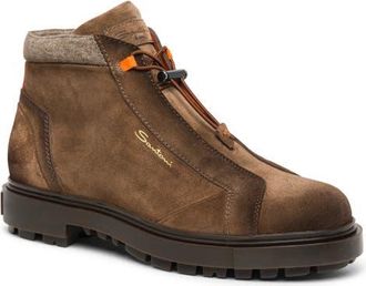 Santoni Lug Sole Boot in Brown at Nordstrom, Size 11.5